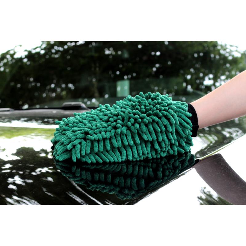 Micro Chenille Wash Mitt Green - Mikrošenilová umývacia rukavica